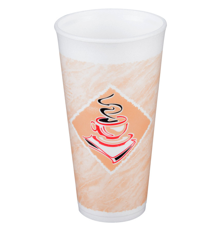 Szklanki Termiczne Styropianowe EPS "Kawy" 20Oz/600ml Ø9,4cm (20 Sztuk) Szklanki Termiczne Styropianowe EPS "Kawy" 20Oz/600ml Ø9,4cm (20 Sztuk)