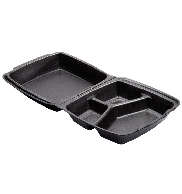 Pojemniki Styropianowe MenuBox 3C. Czarni 210x200mm (100 Sztuk) Pojemniki Styropianowe MenuBox 3C. Czarni 210x200mm (100 Sztuk)