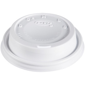 Pokrywka Plastikowe PS "Cappuccino" Białe Ø8,1cm (100 Sztuk)