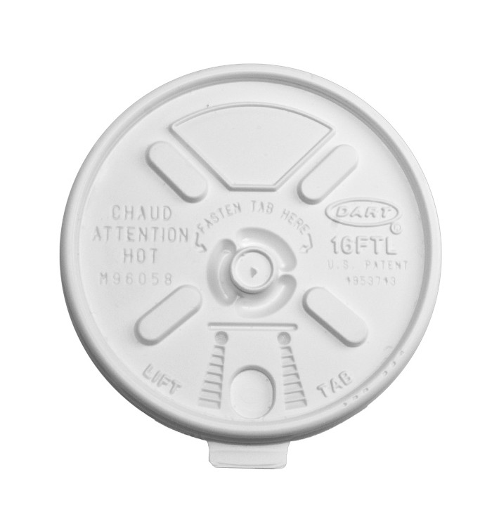 Pokrywka Podwójna Plomba Plastikowe PS Białe Ø9,4cm (100 Sztuk) Pokrywka Podwójna Plomba Plastikowe PS Białe Ø9,4cm (100 Sztuk)