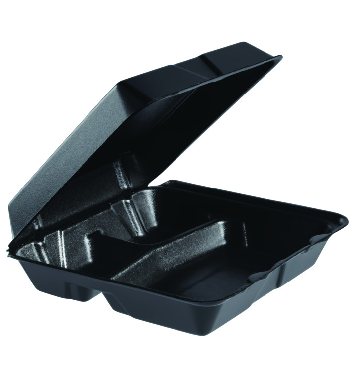 Pojemniki Styropianowe MenuBox 3C. Dzielone Czarni 240x235mm (100 Sztuk) Pojemniki Styropianowe MenuBox 3C. Dzielone Czarni 240x235mm (100 Sztuk)
