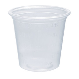 Miski na Sos PP Przezroczyste Pomiarowy 35ml Ø4,8cm (2500 Sztuk)
