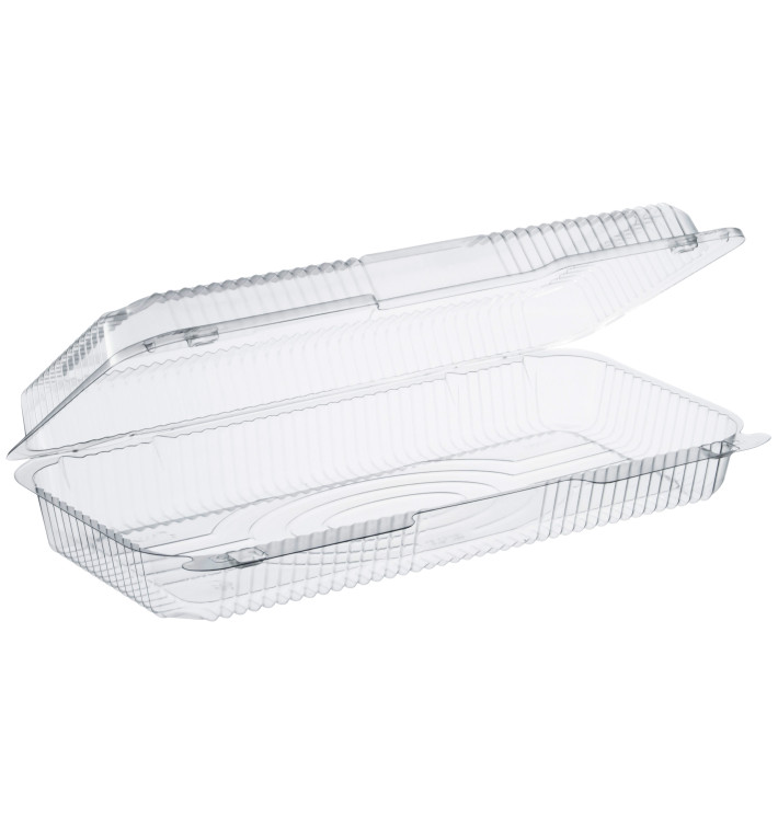 Pojemniki Plastikowe OPS "StayLock" Zawiasie Przezroczyste 1485ml (100 Sztuk) Pojemniki Plastikowe OPS "StayLock" Zawiasie Przezroczyste 1485ml (100 Sztuk)