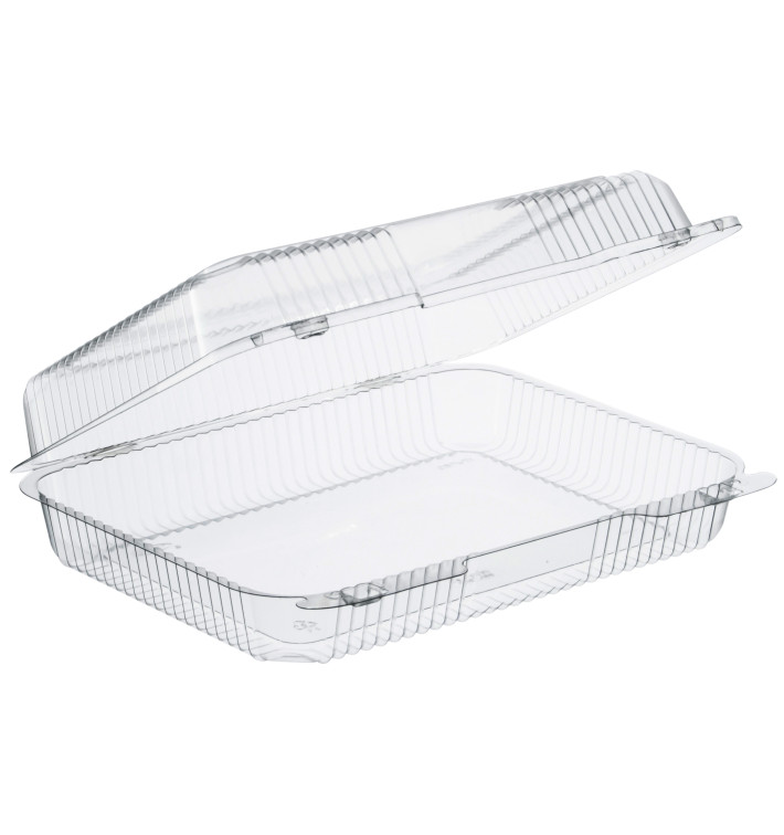Pojemniki Plastikowe OPS "StayLock" Zawiasie Przezroczyste 1430ml (250 Sztuk) Pojemniki Plastikowe OPS "StayLock" Zawiasie Przezroczyste 1430ml (250 Sztuk)