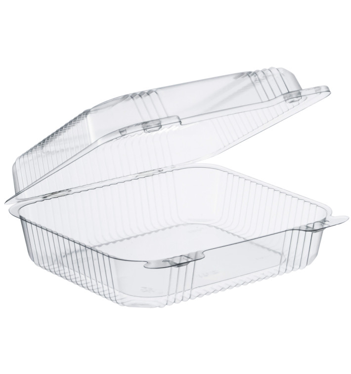 Pojemniki Plastikowe OPS "StayLock" Zawiasie Przezroczyste 1260ml (125 Sztuk) Pojemniki Plastikowe OPS "StayLock" Zawiasie Przezroczyste 1260ml (125 Sztuk)