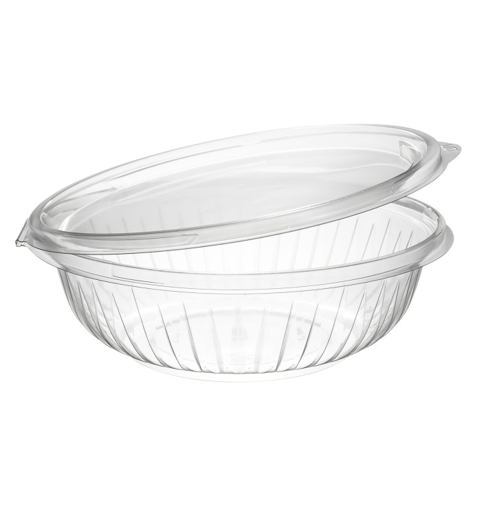 Miski Plastikowe PET "PresentaBowls" Zawiasie Płaski 710ml (75 Sztuk) Miski Plastikowe PET "PresentaBowls" Zawiasie Płaski 710ml (75 Sztuk)