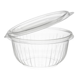 Miski Plastikowe PET "PresentaBowls" Zawiasie Płaski 475ml (75 Sztuk)