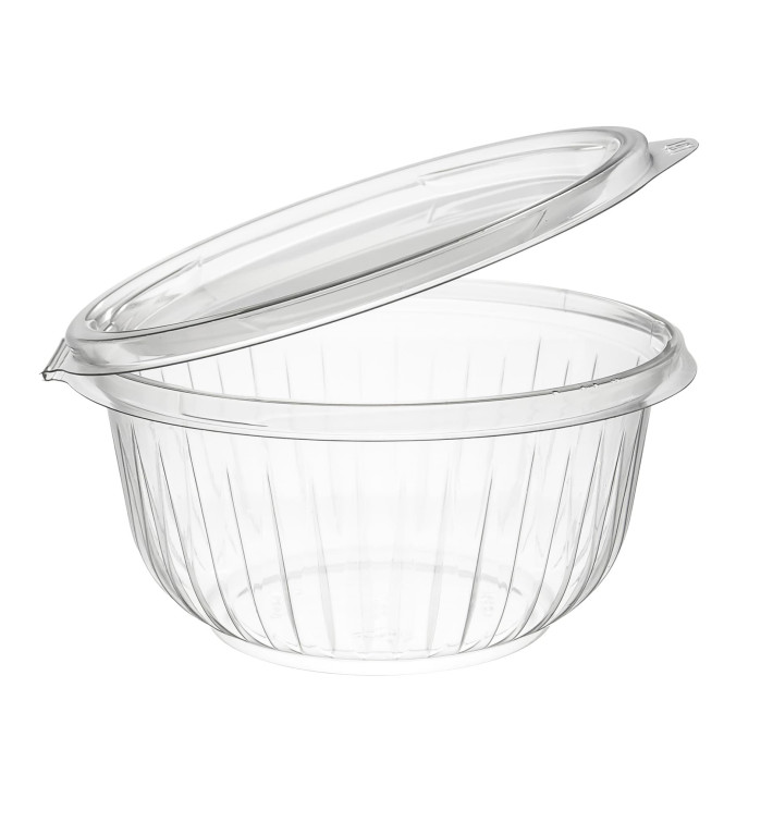 Miski Plastikowe PET "PresentaBowls" Zawiasie Płaski 475ml (75 Sztuk) Miski Plastikowe PET "PresentaBowls" Zawiasie Płaski 475ml (75 Sztuk)