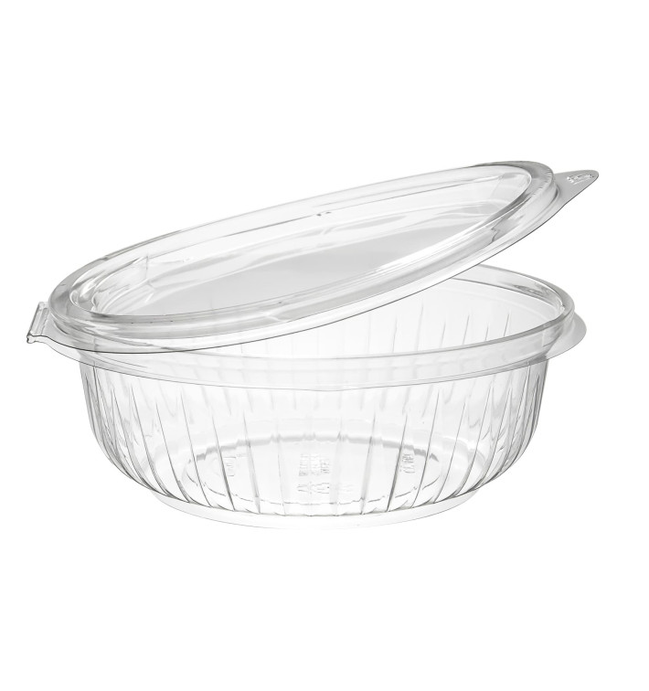Miski Plastikowe PET "PresentaBowls" Zawiasie Płaski 360ml (75 Sztuk) Miski Plastikowe PET "PresentaBowls" Zawiasie Płaski 360ml (75 Sztuk)