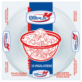 Miski Plastikowe PS Przezroczyste 2000ml Ø22cm (10 Sztuk)