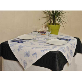 Obrus Papierowy Dekoracje 1x1m Białe "Owoce Morza" 37g (400 Sztuk)