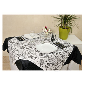 Obrus Papierowy Dekoracje 1x1m "Cachemir Czarni " 37g (400 Sztuk)