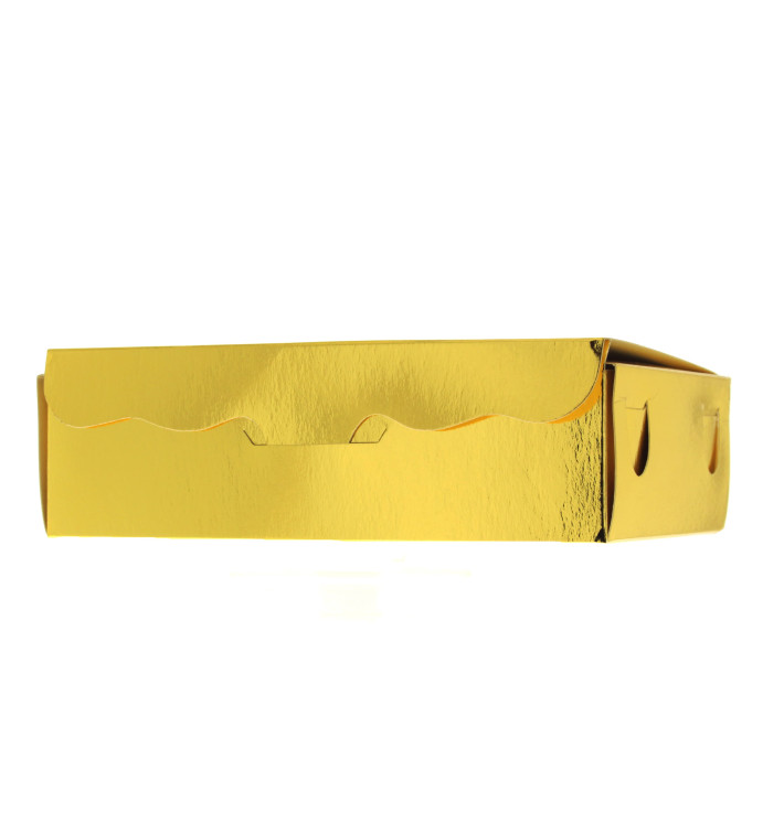 Pudełka na Czekoladki i Cukierki Złote 11x6,5x2,5cm 100g (100 Sztuk) Pudełka na Czekoladki i Cukierki Złote 11x6,5x2,5cm 100g (100 Sztuk)