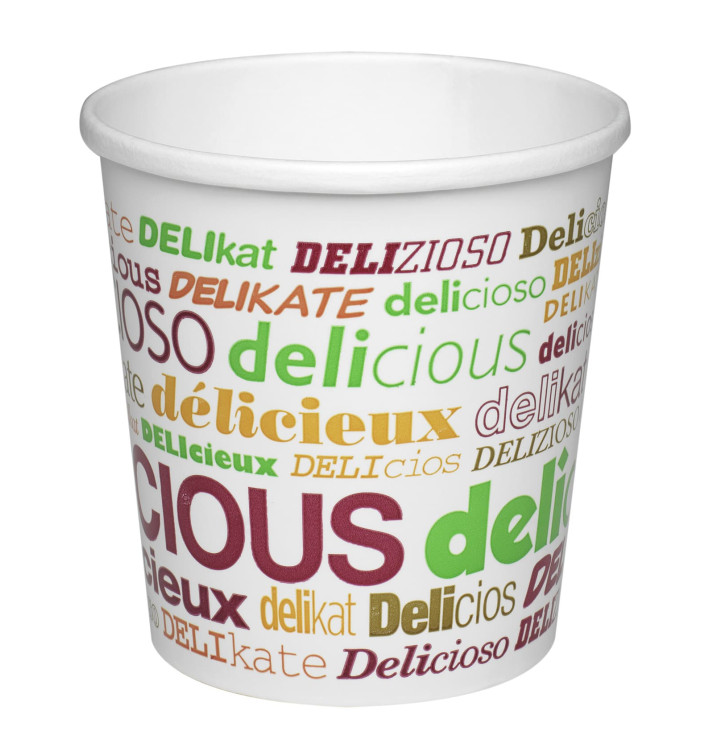 Miski Papierowe "Delicius" 16Oz/473ml Ø9,8cm (25 Sztuk) Miski Papierowe "Delicius" 16Oz/473ml Ø9,8cm (25 Sztuk)
