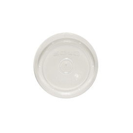 Wieczko Płaskie Plastikowe PP Przezroczysty Ø9,1cm (50 Sztuk)