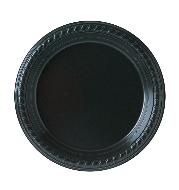 Talerz Plastikowe Party PS Płaski Czarni Ø180mm (25 Sztuk) Talerz Plastikowe Party PS Płaski Czarni Ø180mm (25 Sztuk)