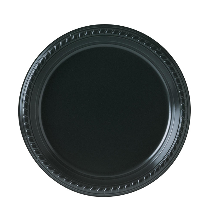 Talerz Plastikowe Party PS Płaski Czarni Ø230mm (25 Sztuk) Talerz Plastikowe Party PS Płaski Czarni Ø230mm (25 Sztuk)