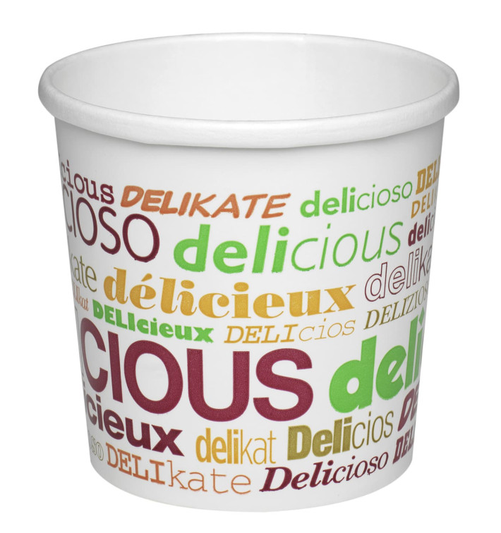 Miski Papierowe "Delicius" 26Oz/770ml Ø11,7cm (500 Sztuk) Miski Papierowe "Delicius" 26Oz/770ml Ø11,7cm (500 Sztuk)