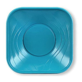 Talerz Plastikowe PP "X-Table" Kwadratowi Turkusowe 230mm (120 Sztuk)