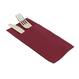 Pocket Fold Paper Airlaid Napkins Kanguro Burgundy 33x40cm (480 Units)