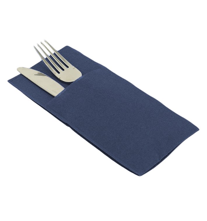 Pocket Fold Airlaid Napkins "Kanguro" Blue 40x40cm (480 Units)