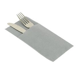 Pocket Fold Airlaid Napkins "Kanguro" Grey 40x40cm (30 Units) 