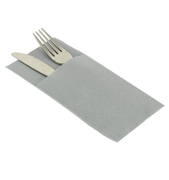 Pocket Fold Airlaid Napkins "Kanguro" Grey 40x40cm (30 Units) Pocket Fold Airlaid Napkins "Kanguro" Grey 40x40cm (30 Units)
