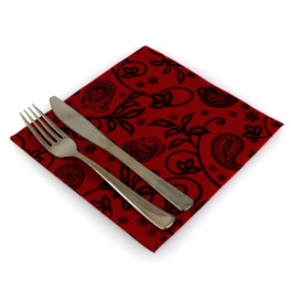 Airlaid Napkins "Cachemir" Burgundy 40x40cm (50 Units)