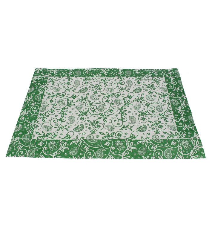 Podkładki na Stół Papierowe 30x40cm "Cachemir" Zielone 50g (500 Sztuk) Podkładki na Stół Papierowe 30x40cm "Cachemir" Zielone 50g (500 Sztuk)