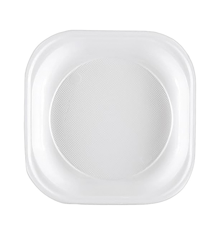 Talerz Plastikowe PS Kwadratowi Białe 200x200mm (1000 Sztuk) Talerz Plastikowe PS Kwadratowi Białe 200x200mm (1000 Sztuk)