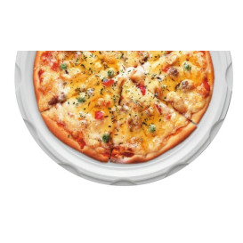 Talerz Plastikowe PS do Pizzi Białe 320 mm (100 Sztuk)