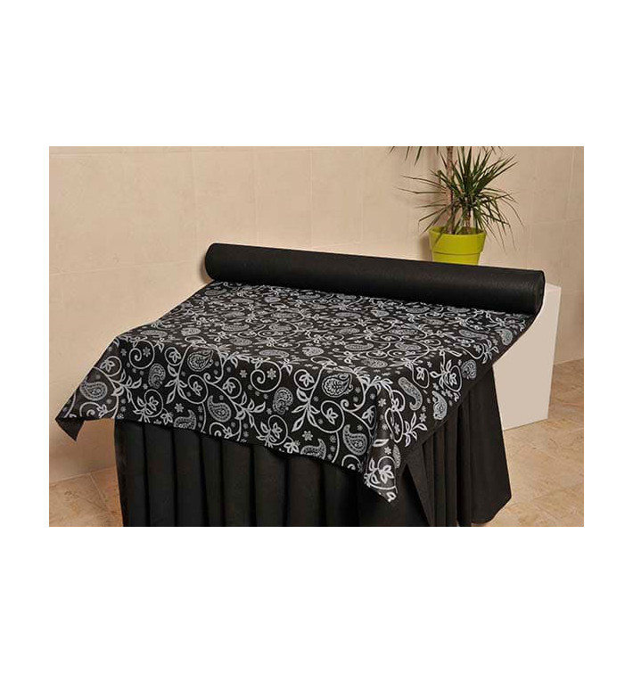 Obrus w Rolce Novotex Czarni "Cachemir" 1,2x50m P40cm (1 Sztuk) Obrus w Rolce Novotex Czarni "Cachemir" 1,2x50m P40cm (1 Sztuk)
