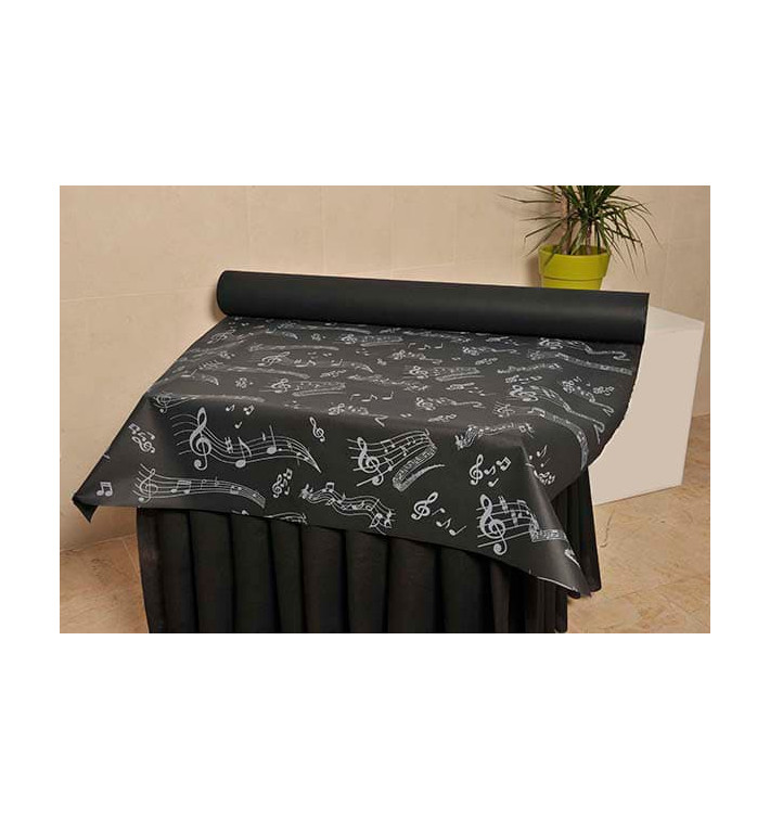 Obrus w Rolce Novotex Czarni "Música" 1,2x50m P40cm (1 Sztuk) Obrus w Rolce Novotex Czarni "Música" 1,2x50m P40cm (1 Sztuk)