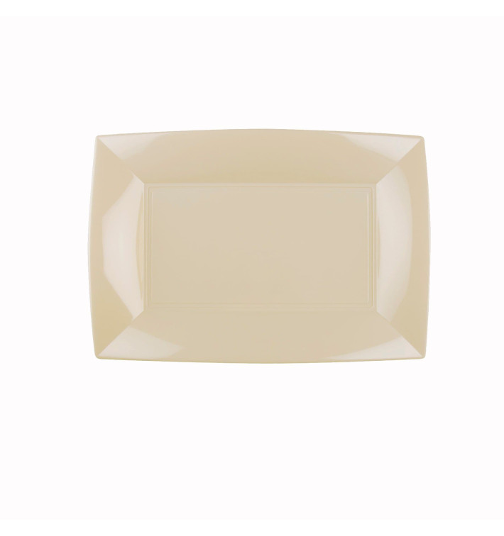 Tacki Plastikowe Kremowy Nice PP 280x190mm (240 Sztuk) Tacki Plastikowe Kremowy Nice PP 280x190mm (240 Sztuk)