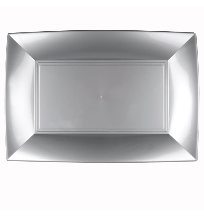 Tacki Plastikowe Szare Nice PP 345x230mm (6 Sztuk) Tacki Plastikowe Szare Nice PP 345x230mm (6 Sztuk)