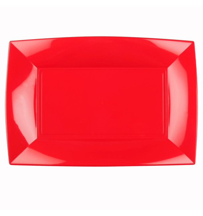 Tacki Plastikowe Czerwerne Nice PP 345x230mm (60 Sztuk) Tacki Plastikowe Czerwerne Nice PP 345x230mm (60 Sztuk)