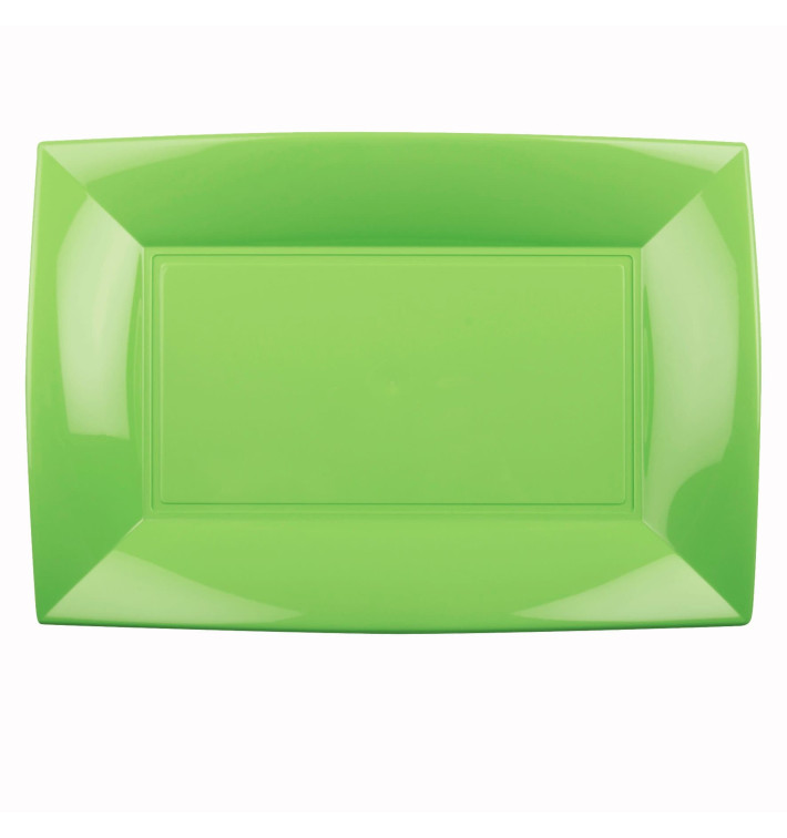 Tacki Plastikowe Zielony Limonka Nice PP 345x230mm (60 Sztuk) Tacki Plastikowe Zielony Limonka Nice PP 345x230mm (60 Sztuk)
