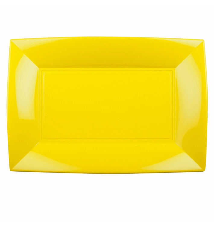 Tacki Plastikowe Żółty Nice PP 345x230mm (60 Sztuk) Tacki Plastikowe Żółty Nice PP 345x230mm (60 Sztuk)