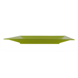 Talerz Plastikowe Płaski Kwadratowi Pistacja 170mm (5 Sztuk)