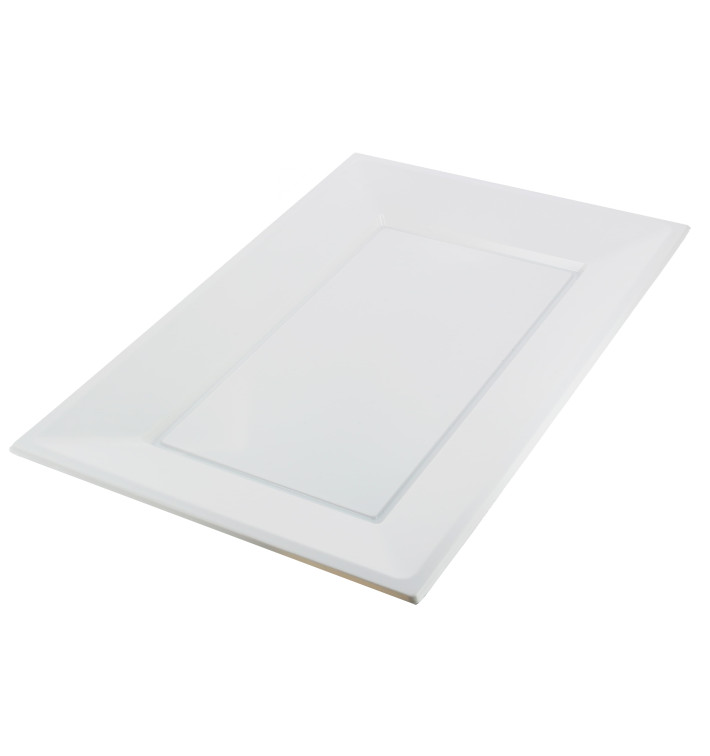 Tacki Plastikowe Białe 330x225mm (750 Sztuk) Tacki Plastikowe Białe 330x225mm (750 Sztuk)