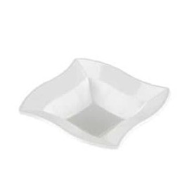 Miski Plastikowe PS Kwadratowi "Fale" Białe 18x18cm (750 Sztuk)