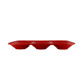 Tacki Plastikowe PP "X-Table" 3C Czerwerne 330x230mm (30 Sztuk)