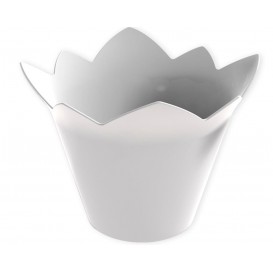 Tasting Plastic Bowl PS "Nenufar" White 70 ml (500 Units)
