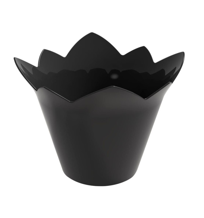 Tasting Plastic Bowl PS "Nenufar" Black 70 ml (500 Units) Tasting Plastic Bowl PS "Nenufar" Black 70 ml (500 Units)
