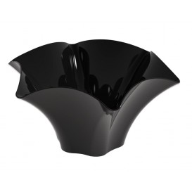 Tasting Plastic Bowl PS "Petunia" Black 70 ml (25 Units) 