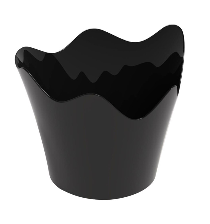 Tasting Plastic Bowl PS "Rain" Black 90 ml (25 Units) Tasting Plastic Bowl PS "Rain" Black 90 ml (25 Units)
