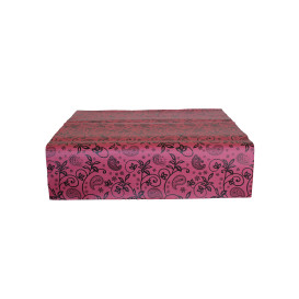 Obrus Papierowy Dekoracje 1x1m Bordeaux "Cachemir" 37g (400 Sztuk)