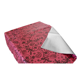 Obrus Papierowy Dekoracje 1x1m Bordeaux "Cachemir" 37g (400 Sztuk)