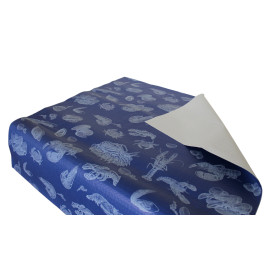 Obrus Papierowy Dekoracje 1x1m Niebieski "Owoce Morza" 37g (400 Sztuk)
