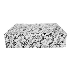 Obrus Papierowy Dekoracje 1x1m "Cachemir Czarni " 37g (400 Sztuk)